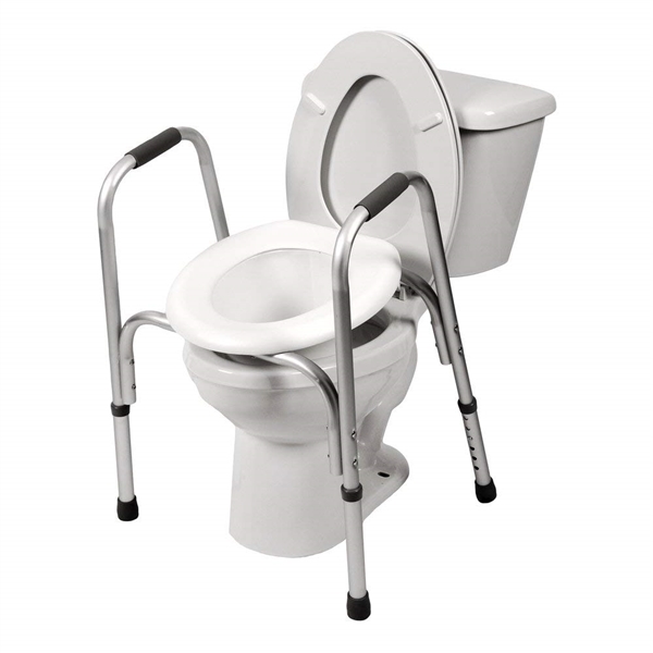 RAISED TOILET SEAT WITH FRAME