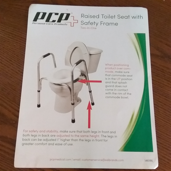 RAISED TOILET SEAT WITH FRAME