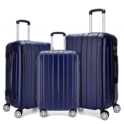 FOCHIER 3 PIECE EXPANDABLE SPINNER LUGGAGE SET HARD CASE SHELL