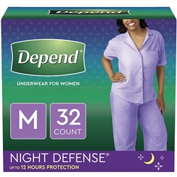 DEPEND FOR WOMEN NIGHT DEFENSE SIZE M 32 CT
