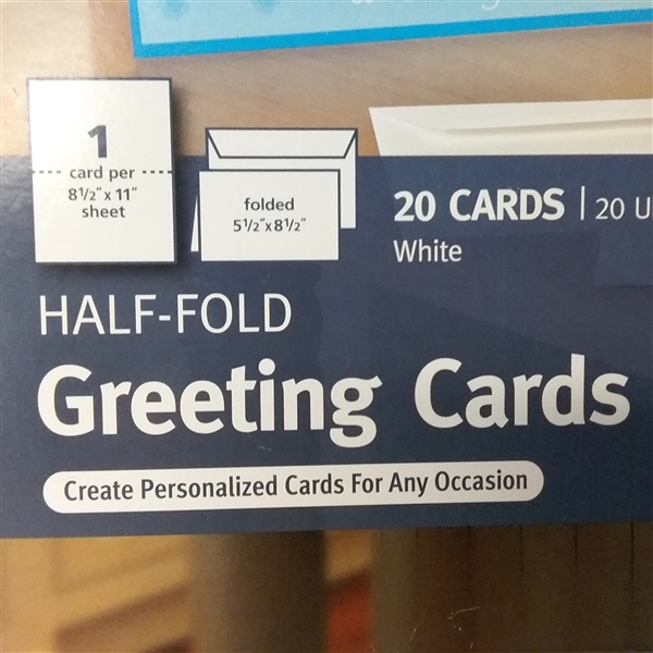 AVERY HALF FOLD GREETING CARDS