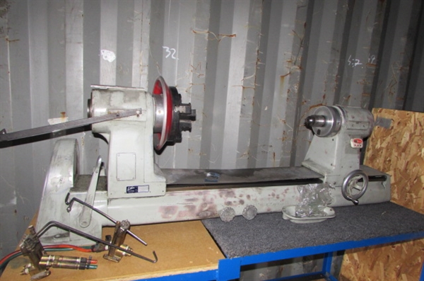 LITTON GLASS LATHE ON ROLLING CART *RESERVE HAS BEEN MET*