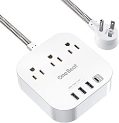 ONE BEAT POWERSTRIP USB & 3 OUTLETS