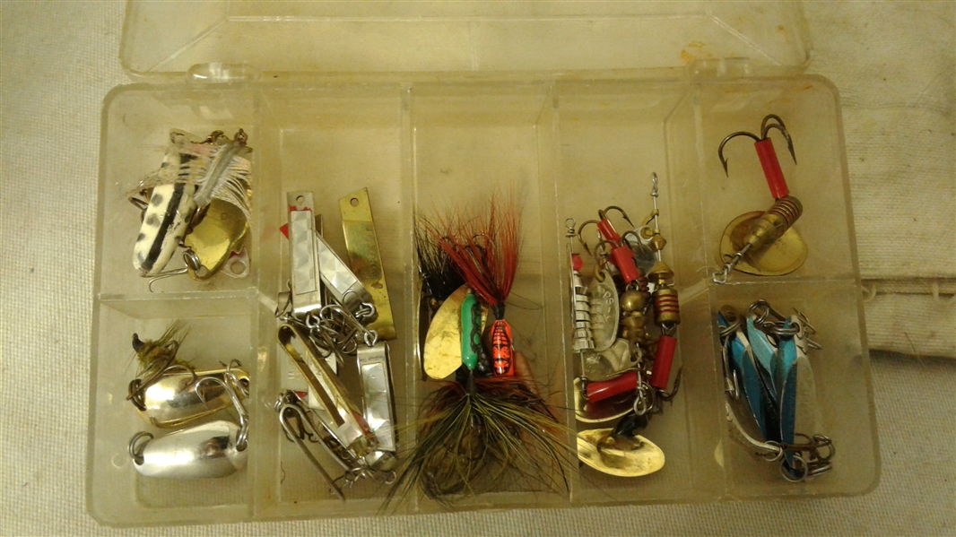 FENWICK TACKLE BOX AND GEAR