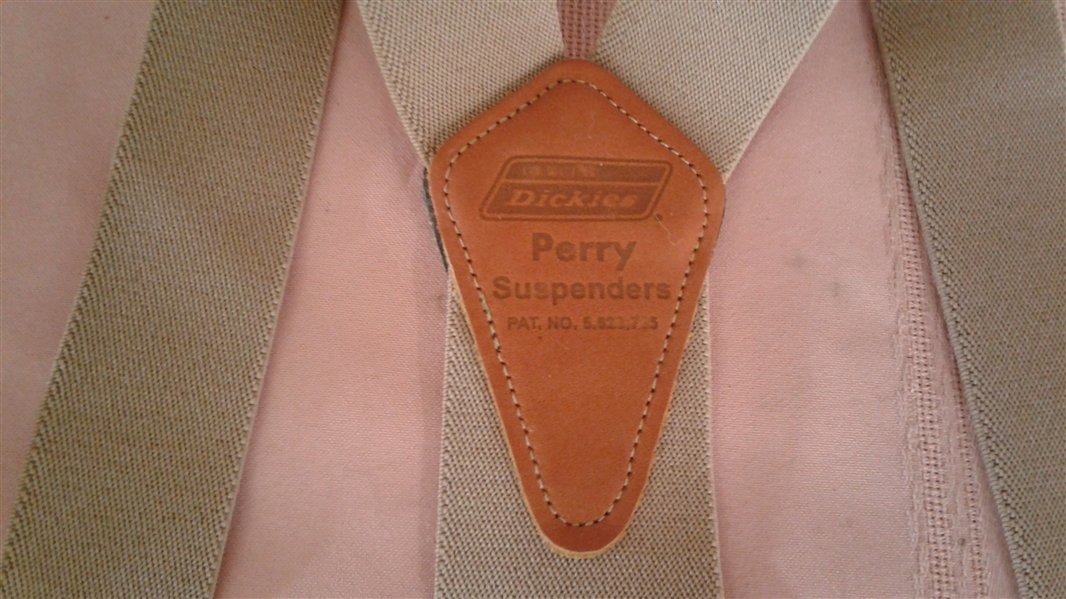 DICKIES SUSPENDERS, SHOE STRETCHERS, AND GLASSES