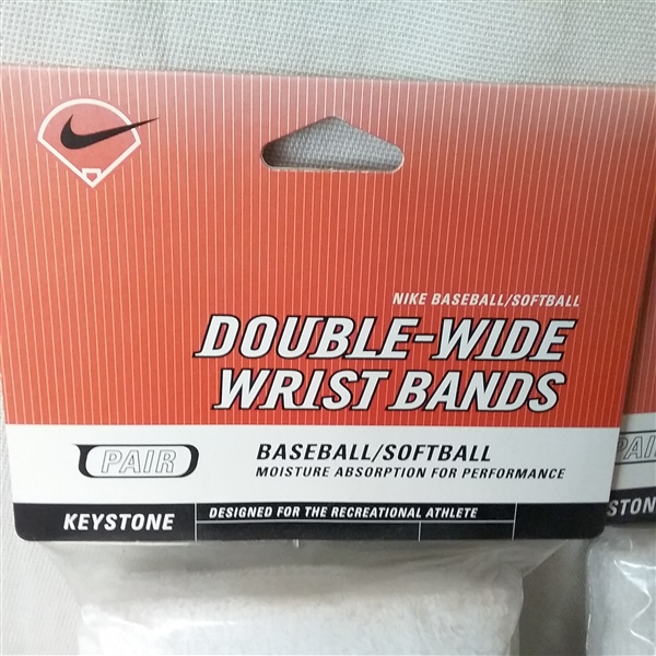 NIKE DOUBLE-WIDE WRISTBANDS 7 CT RED/WHITE
