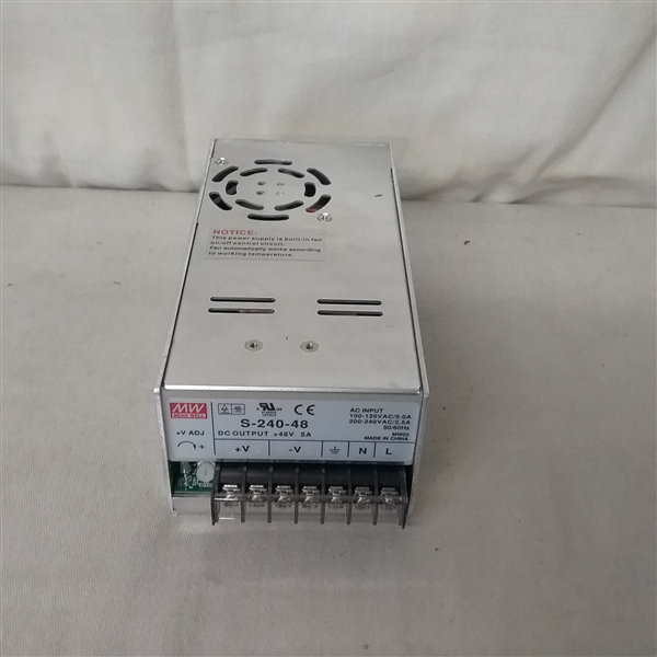 MEAN WELL POWER SUPPLY WITH BUILT IN FAN S-240-48