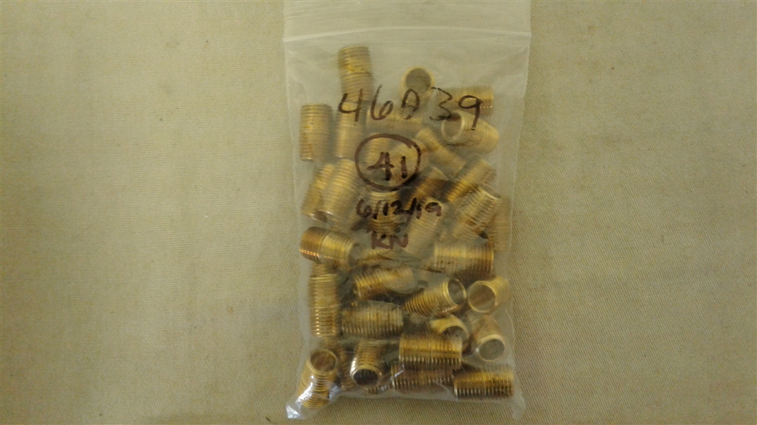 THREADED BRASS NIPPLES, COMPRESSION INSERTS, AND HEX BUSHINGS