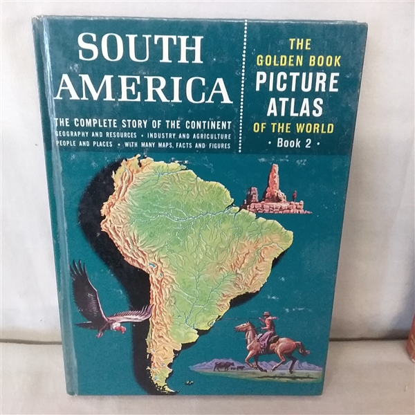 VINTAGE SET OF THE GOLDEN BOOK PICTURE ATLAS OF THE WORLD BOOKS 1-5