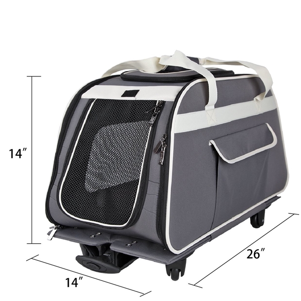 Petsfit Rolling Pet Carrier for Pets up to 28 Pounds