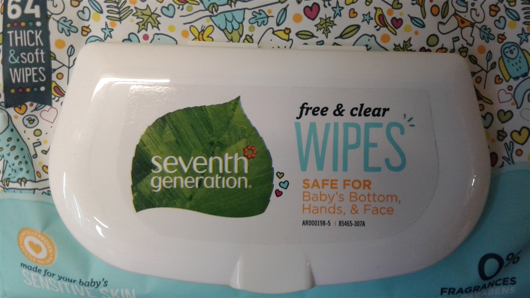 SEVENTH GENERATION FREE AND CLEAR WIPES 4 PK