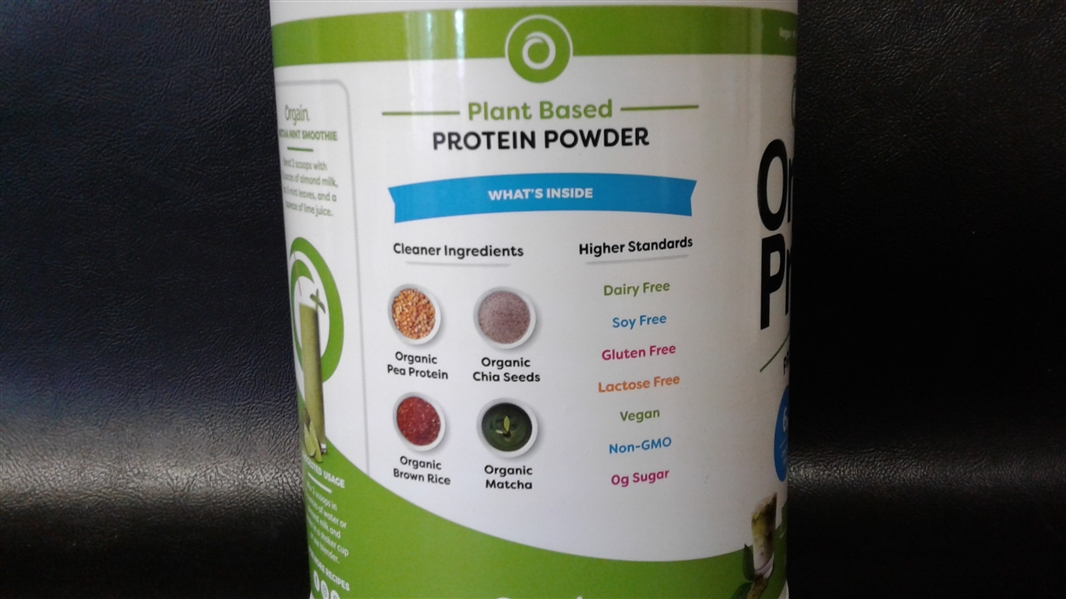 Orgain Organic Protein Plant Based Protein Powder 2.03 lbs Iced Matcha Latte