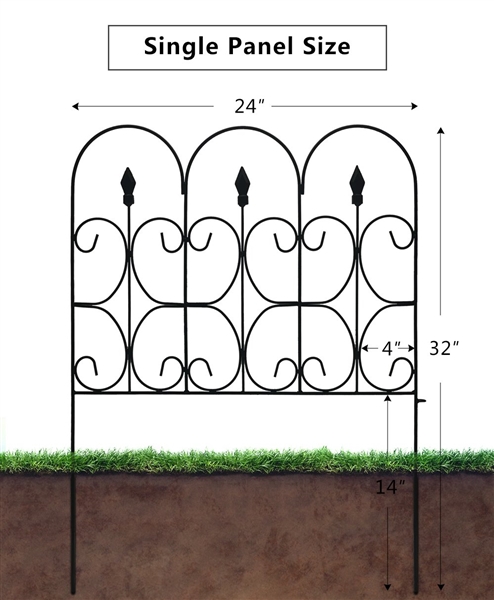 Amagabeli Decorative Garden Fence 32inx10ft 