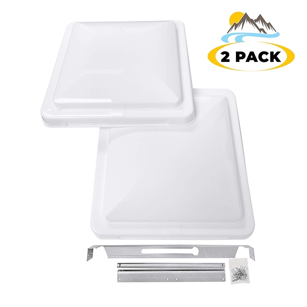Camp'N 14 Universal RV Vent Lid Replacement (White 2 Pack)