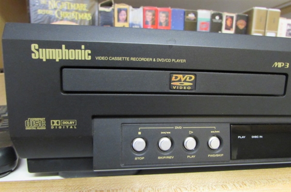 SYMPHONIC VHS/DVD PLAYER & VHS MOVIES