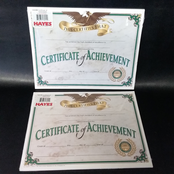 Achievement and Honor Roll Award Certificates
