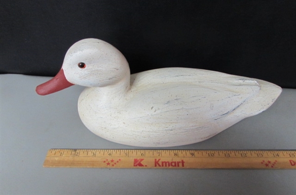PAIR OF HANDCARVED & PAINTED WOODEN DUCKS