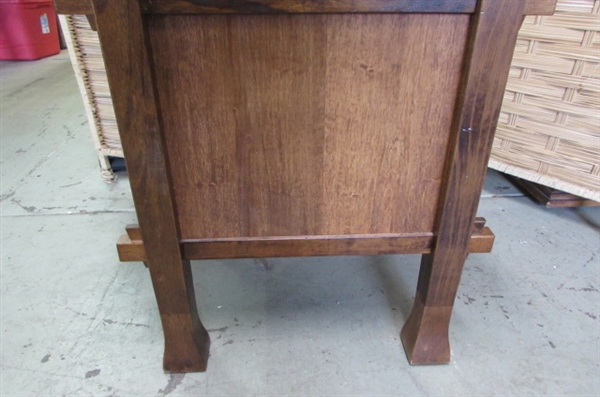 SOLID WOOD ARTS & CRAFTS STYLE CABINET/SIDE TABLE #1