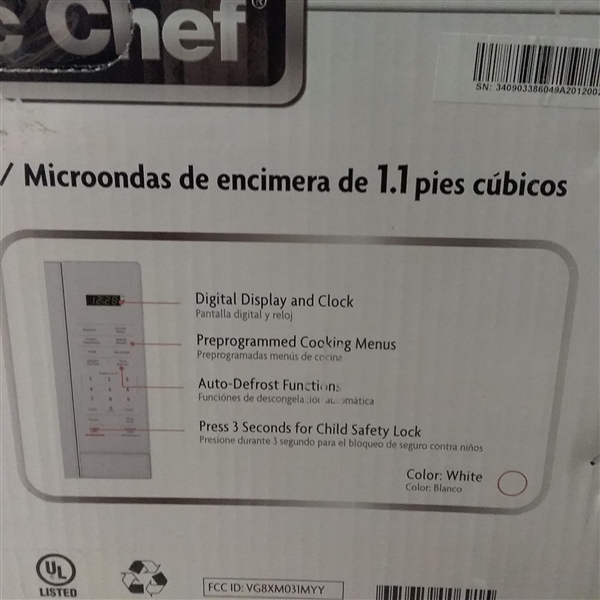 Magic Chef 1.1 cu. ft. Countertop Microwave in White