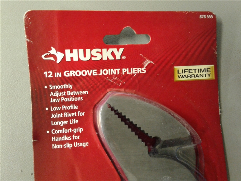 Husky 12 in. Groove Joint Pliers