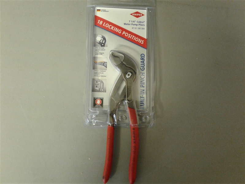 KNIPEX Cobra Series 7-1/4 in. Box Joint Pliers with Pinch Guard