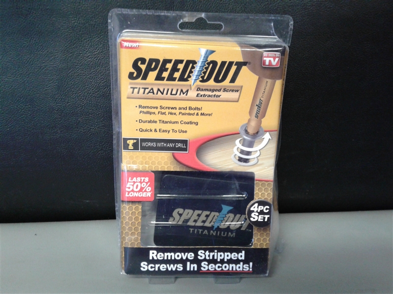 Ontel Speed Out Speed Out Titanium Screw Extractor (4-Piece)