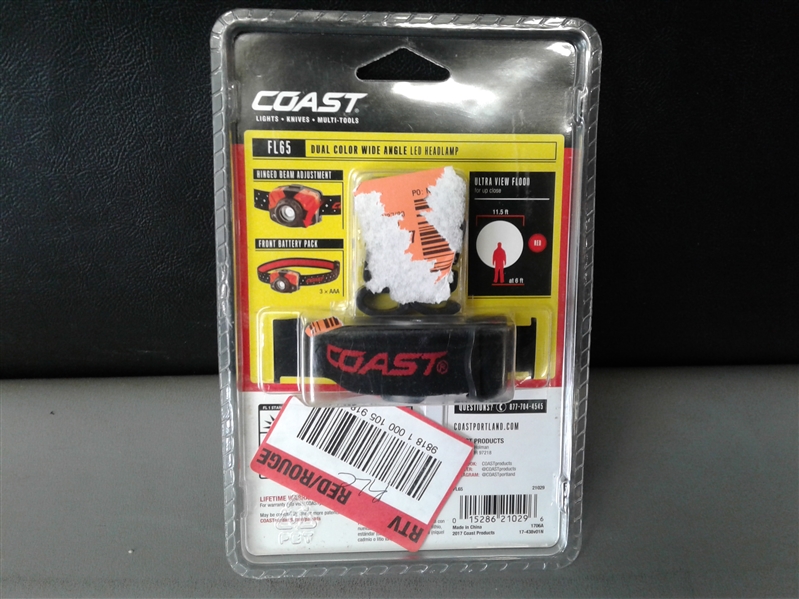 Coast FL65 400 Lumen Dual Color LED Headlamp