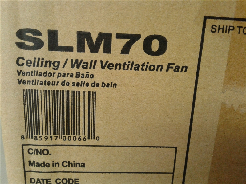 Delta Breez Slim Series 70 CFM Wall or Ceiling Bathroom Exhaust Fan, ENERGY STAR