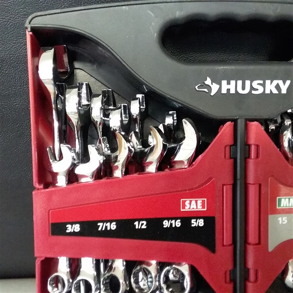 Husky SAE/MM Combination Wrench Set 28 Piece