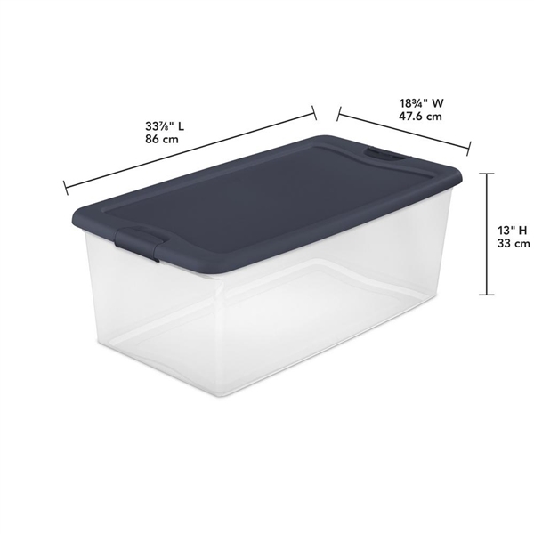 3 Pack Sterilite 106 Qt. Latching Storage Box Tan