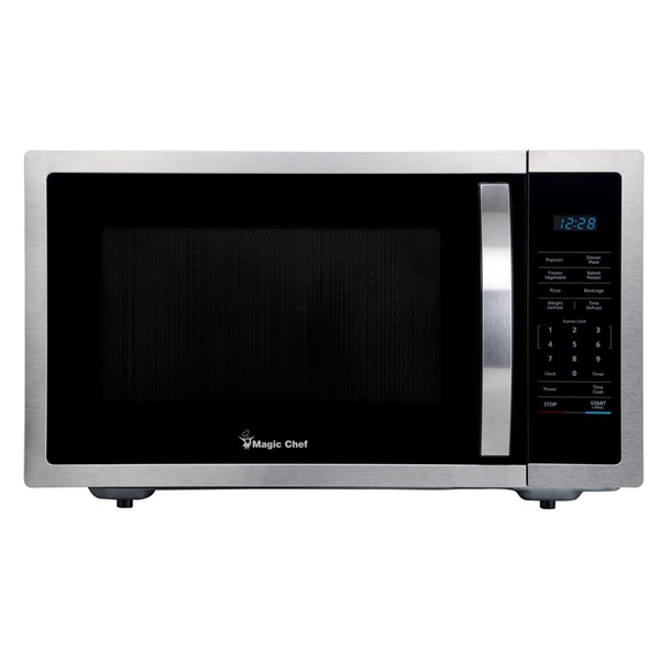 Magic Chef 1.6 cu. ft. Countertop Microwave in Stainless steel with Gray Cavity