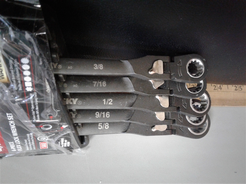 Husky 100-Position Flex-Head Ratcheting Wrench Set SAE 5 Piece