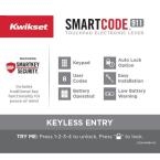 Kwikset SmartCode Venetian Bronze Electronic Tustin Door Lever Featuring SmartKey Security