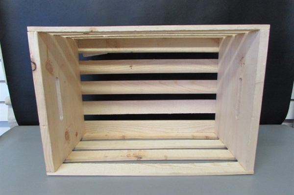 Crates and Pallet 18 in. x 12.5 in. x 9.5 in. Large Wood Crate