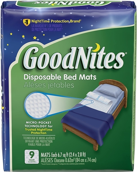 GoodNites Disposable Bed Mats 9 Ct