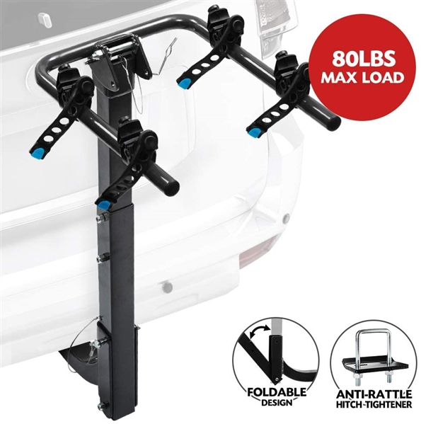 LITE-WAY 4-Bike Bicycle Hitch Mount Carrier Rack - Heavy Duty Bicycle Carrier (2 Inch Receiver)