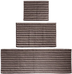 mDesign Soft 100% Cotton Spa Rugs for Bathroom Set of 3