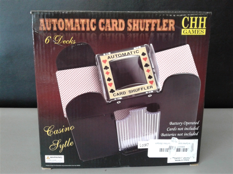 6 Deck Automatic Card Shuffler - Battery-Operated