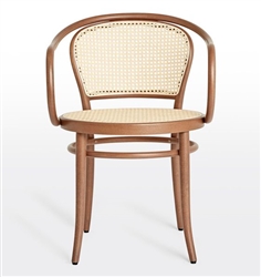 Chair Ton Armchair Natural Caning Seat and Back Nougat