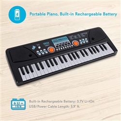Digital Electronic Musical Keyboard Rechargeable 