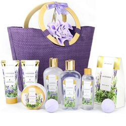 Spa Luxetique Spa Gift Baskets for Women, Lavender Bath Gift Basket