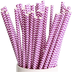 Paper Drinking Straws Chevron Paper Straws Biodegradable 100 Bulk Pack