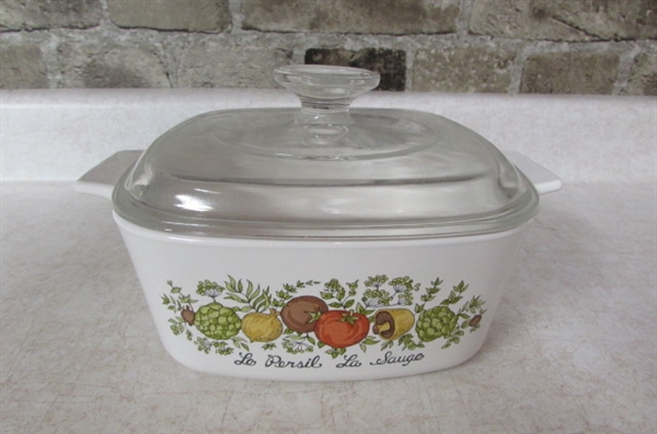CORNING WARE -SPICE OF LIFE - CASSEROLE DISHES WITH LIDS