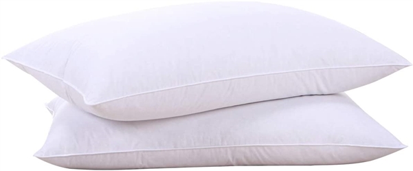 puredown Natural Goose Down Feather Pillow 100% Egyptian Cotton Bed Pillow Standard 1 Pillow 