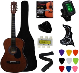  YMC 38" Coffee Beginner Acoustic Guitar Starter Package