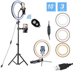  10” Led Ring Light with Stand and Phone Holder