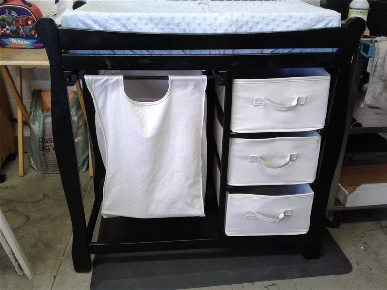 Changing Table with Hamper and Storage