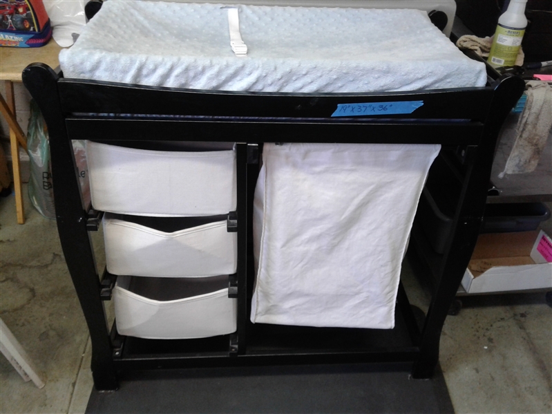 Changing Table with Hamper and Storage