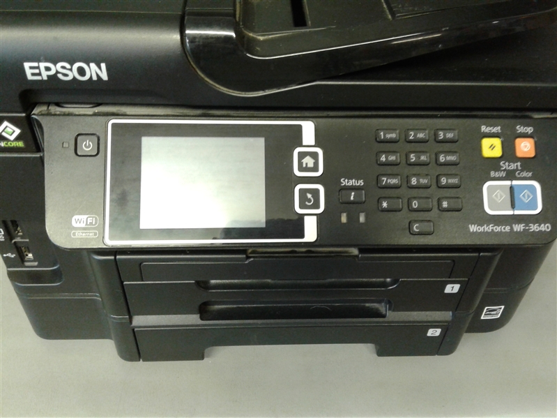 Lot Detail Epson Workforce Wf 3640 All In One Printer 7783