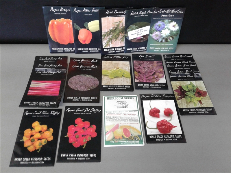 Lot Detail Variety Of Baker Creek Heirloom Seeds 21 Packets